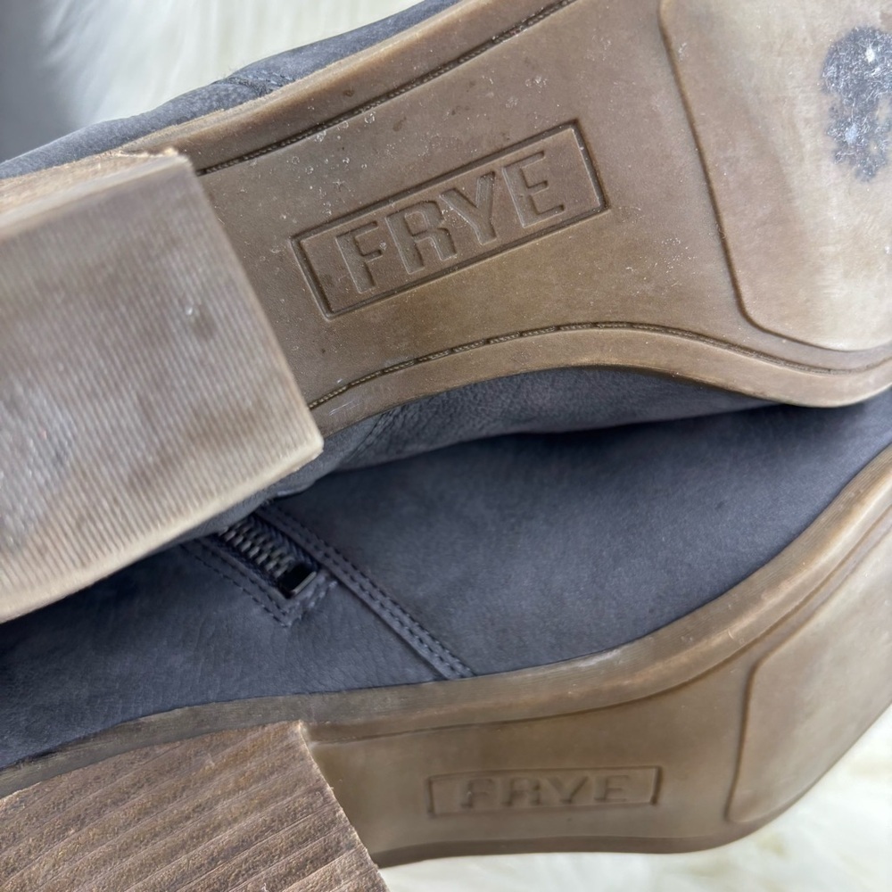 Frye Charcoal Gray Ankle Booties size 9.5 Woman - Picture 9 of 14